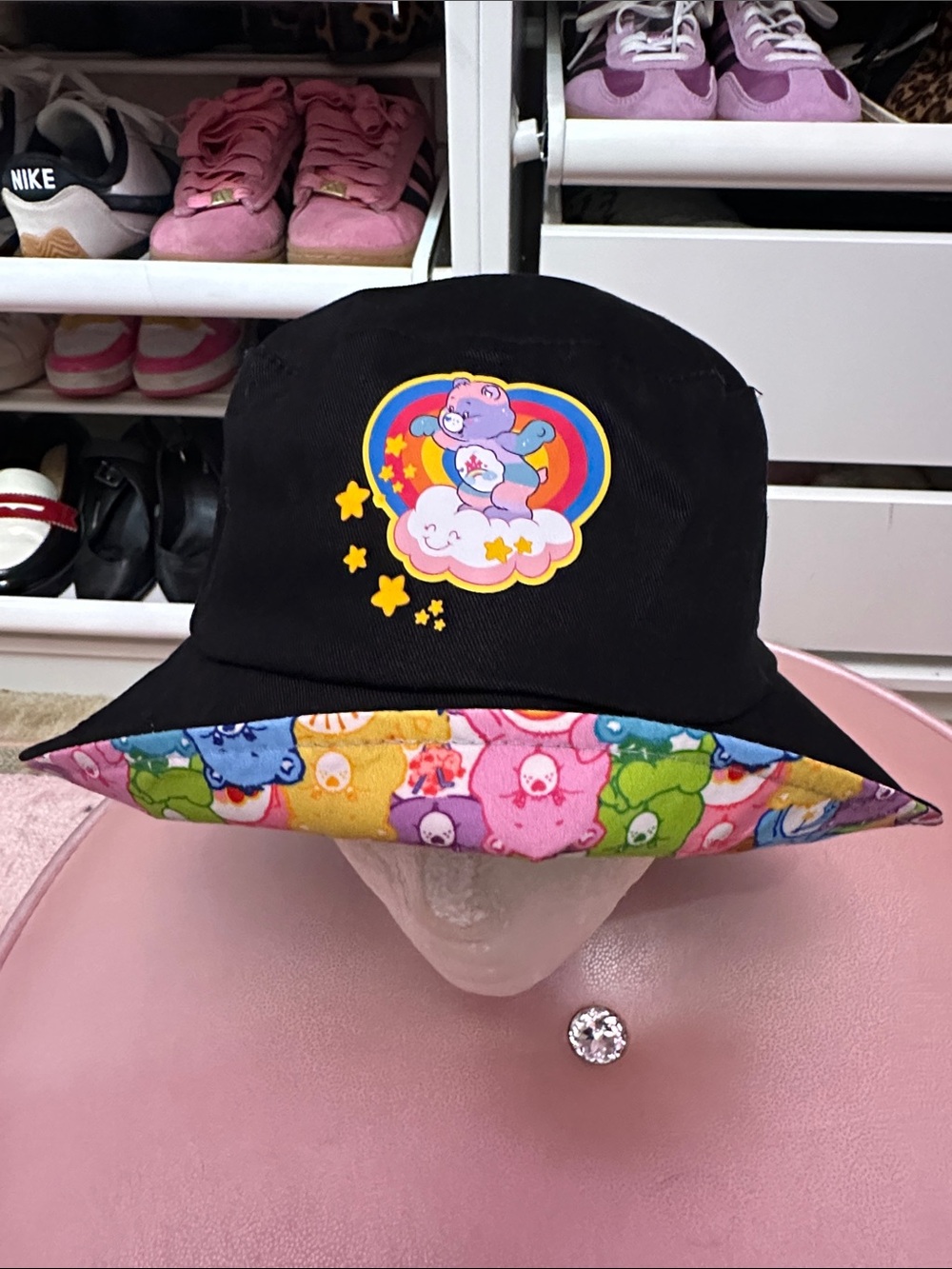 NWT Care Bears Black & Multi-Color Bucket Hat